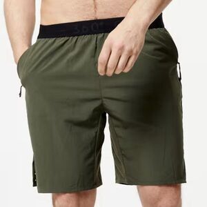 Decathlon Performance Shorts Mens XL 900 Green Athletic Breathable Stretch